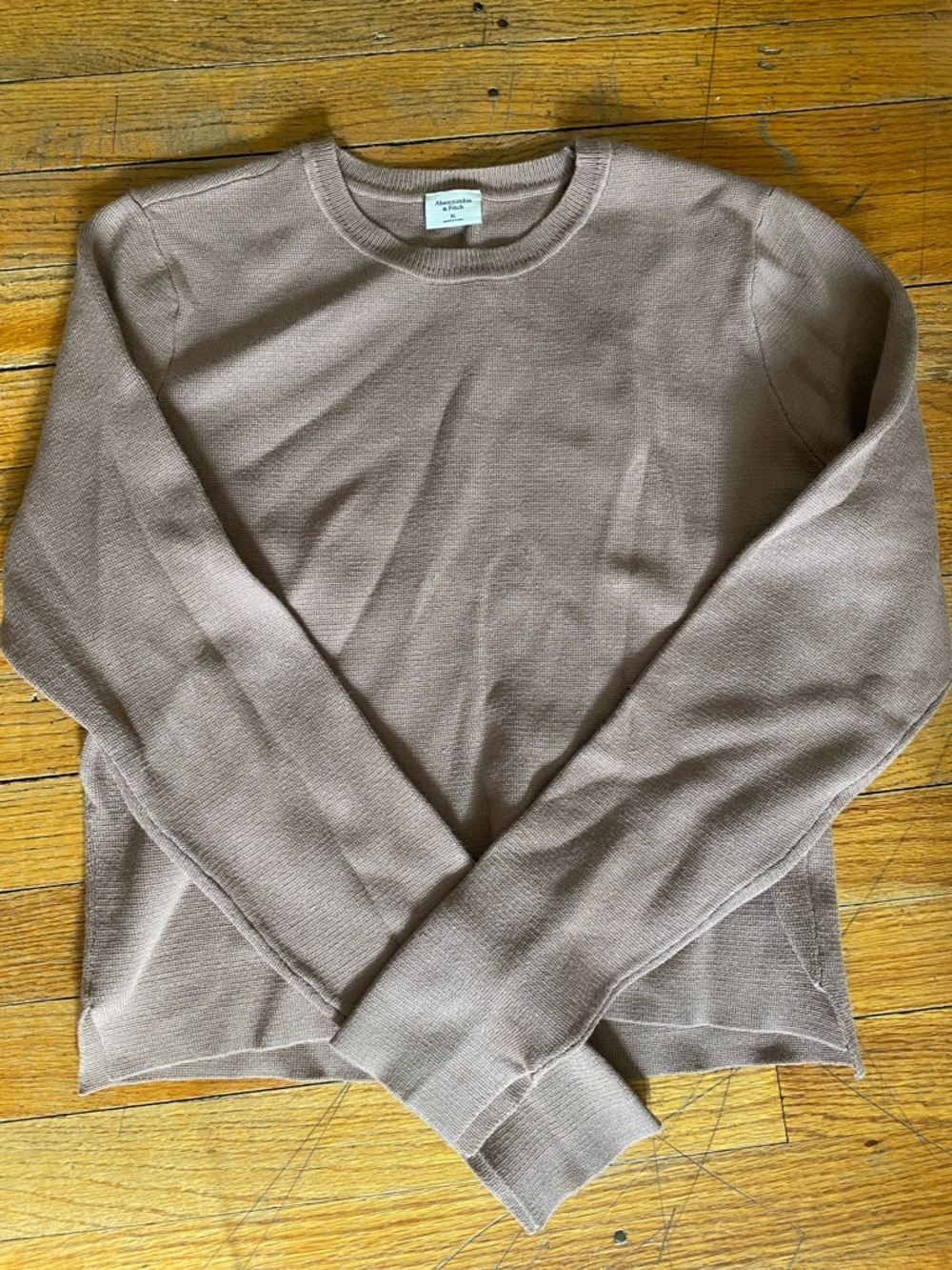 Abercrombie & Fitch Neutral Taupe Crewneck Sweater